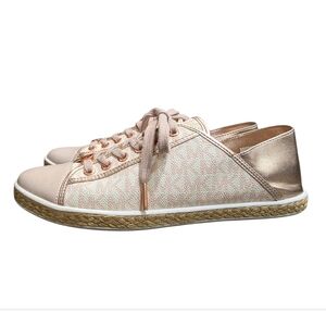 Michael Kors Style Pink Espadrille Sneakers Stylish Pink and Gold Sneakers 8.5